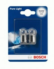 Автолампа Bosch Pure Light R10W BA15s 10 W прозора 1987301019