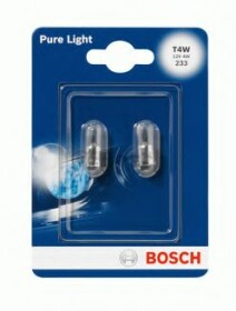 Автолампа Bosch Pure Light T4W BA9s 4 W прозрачная 1987301023