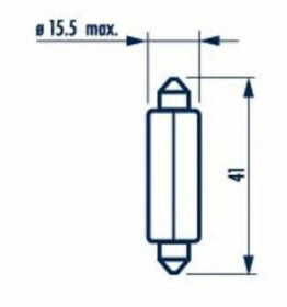 Автолампа Narva C21W SV8,5 21 W прозрачная 17634