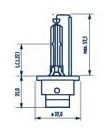 Автолампа Narva Xenon D2S P32d-2 35 W прозрачная 84002