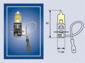 Автолампа Magneti Marelli H3 PK22s 55 W желтая 002573100000