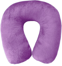 Подушка-підголовник Coverbag Memory foam фіолетова без логотипа 484