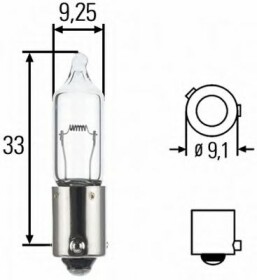 Автолампа Behr Hella Heavy Duty H21W BAY9s 21 W прозрачная 8GH008417012