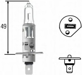 Автолампа Behr Hella H1 P14,5s 55 W светло-голубая 8GH002089141