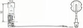 Автолампа Behr Hella Standard H3 PK22s 35 W прозора 8GH002090271