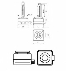 Автолампа Philips X-tremeVision D3S  PK32d-5 35 W прозрачная 42403XVC1