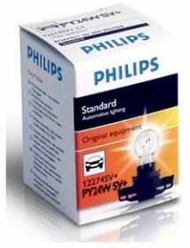Автолампа Philips Standard PY24W PG20/4 24 W оранжевая 12274SVC1