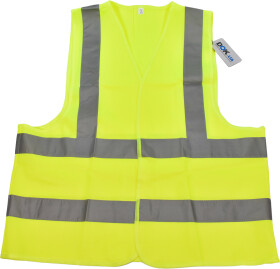 Жилет светоотражающий Intertool зеленый с вертикальными полосами