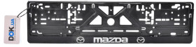 Комплект рамок номерного знака Poputchik 24-010 черный Mazda