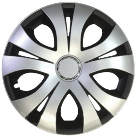 Комплект колпаков на колеса JESTIC Top Ring Mix цвет серебристый + черный
