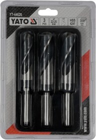 Набор сверл Yato спиральных по металлу YT-44626 22-25 мм 3 шт.