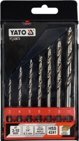 Набір свердл Yato спіральних по дереву YT-33873 3-10 мм 7 шт.