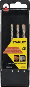 Набор буров Stanley STA56120-QZ спиральных по кирпичу и бетону 5-8 мм 3 шт.