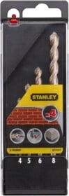 Набір свердл Stanley спіральних по цеглі та бетону STA58081-QZ 4-8 мм 4 шт.