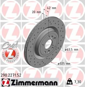 Тормозной диск Zimmermann 290227152