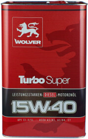 Моторное масло Wolver Turbo Super 15W-40 минеральное