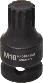 Торцевая головка с битой Toptul KADB1616S M16 1/2