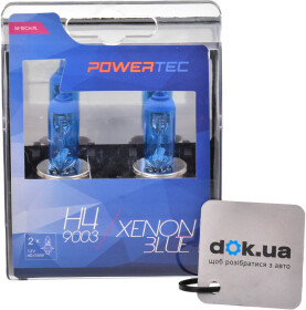 Автолампа M-TECH Xenon Blue H4 P43t 60 W темно-голубая PTZXB4-DUO