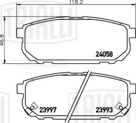 Гальмівні колодки Trialli pf4045