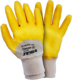 Перчатки рабочие Sigma трикотажные с нитриловым покрытием желтые