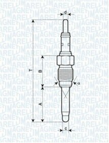 Свеча накала Magneti Marelli UX28A