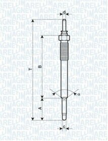 Свічка розжарювання Magneti Marelli UC56A