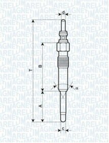 Свеча накала Magneti Marelli UC14A