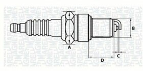 Свеча зажигания Magneti Marelli 062000770304