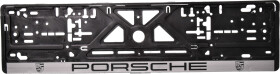 Рамка номерного знака Vitol 18475 колір чорний на Porsche пластик