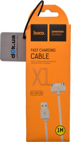 Кабель Hoco X1 X1APPLE30PINWHITE USB - Apple (широкий) 1 м