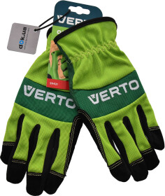 Перчатки рабочие Verto кожаные зеленые