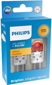 Автолампа Philips Ultinon Pro6000 P21/5W BAY15d красная 11499AU60X2