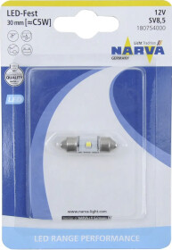 Автолампа Narva Range Performance LED C5W SV8,5 5 W прозрачная 18075-01B