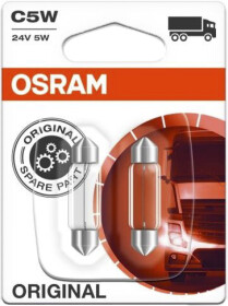 Автолампа Osram Original C5W SV8,5-8 5 W прозрачная 642302B