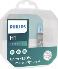 Автолампа Philips X-tremeVision +130% H1 P14,5s 55 W світло-блакитна 12258XVE2