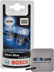 Автолампа Bosch Xenon Blue W5W W2,1x9,5d 5 W прозрачная 1987301033