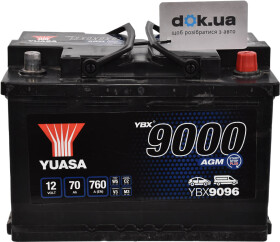 Аккумулятор Yuasa 6 CT-70-R AGM Start Stop YBX9096