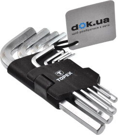 Набор ключей шестигранных Topex 35D955 1,5-10 мм 9 шт