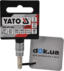 Торцева голова з битою Yato YT-04373 H 6 1/4