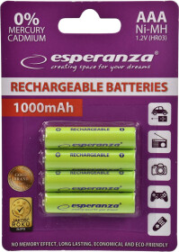 Аккумуляторная батарейка ESPERANZA EZA102G 1000 mAh 4 шт