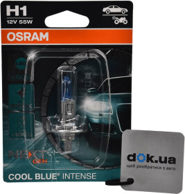Автолампа Osram Cool Blue Intense (Next Gen) H1 P14,5s 55 W светло-голубая 64150CBN-01B