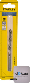 Свердло Stanley спіральне по металу STA50720-QZ 8 мм