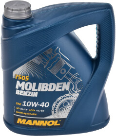 Моторное масло Mannol Molibden Benzin 10W-40 полусинтетическое