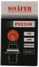 Автолампа Shafer PSX26W PG18.5d-3 26 W прозрачная SL2021