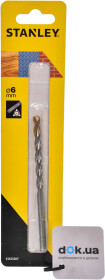Свердло Stanley спіральне по металу, бетону та дереву STA53207 6 мм