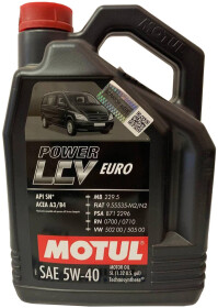 Моторное масло Motul Power LCV Euro 5W-40 полусинтетическое