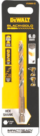 Свердло DeWALT спіральне по металу Black&Gold DT20608 6 мм
