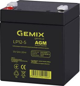 Аккумулятор для ИБП Gemix 10630080 5 Ач 12 V