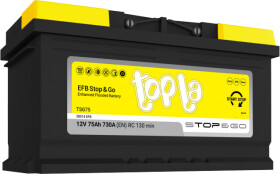 Аккумулятор Topla 6 CT-75-R Stop & Go 112075