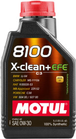 Моторна олива Motul 8100 X-Clean+EFE 0W-30 синтетична